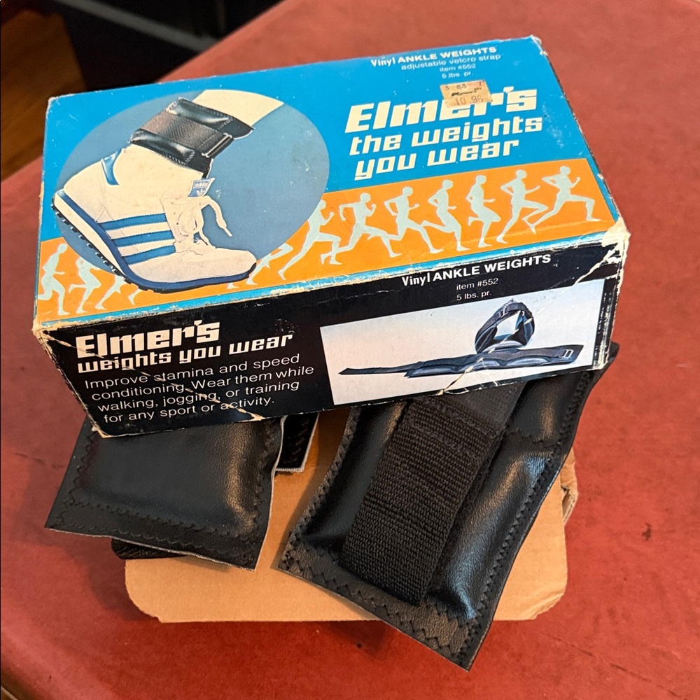 Vintage Elmer's Vinyl Ankle Weights - Black